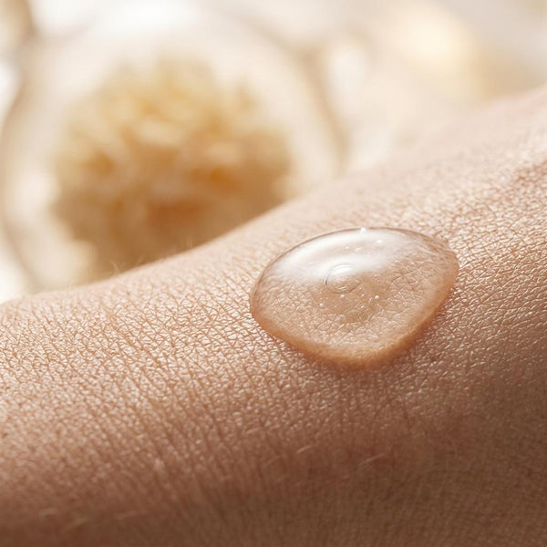 Silk Route Dew of Dunhuang Serum texture swatched on Indian skin showing dewy finish