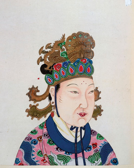 A later imagined portrait of Empress Wu Zetian, from an 18th century Chinese album